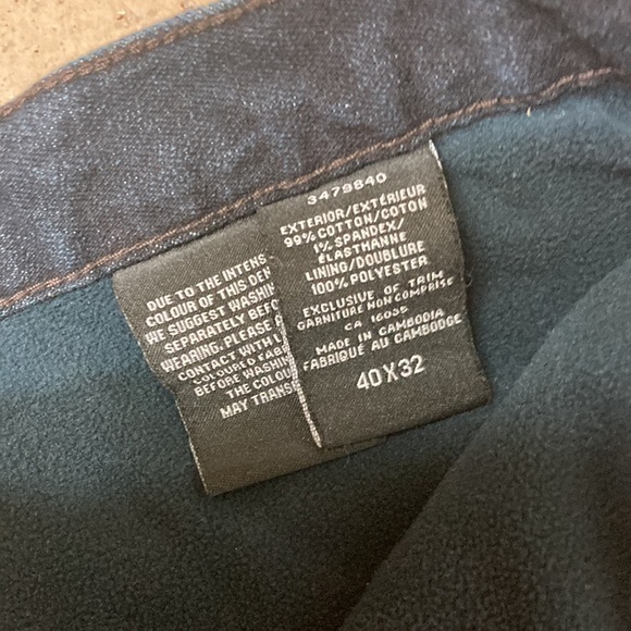 BC clothing lined jeans, size 40/32 - Picture 9 of 12